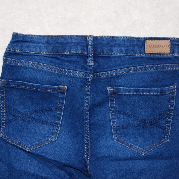 Jegging High Waist 28” Inseam Aeropostale Size 4 reg Dark Blue Jeans EUC - Picture 5 of 6